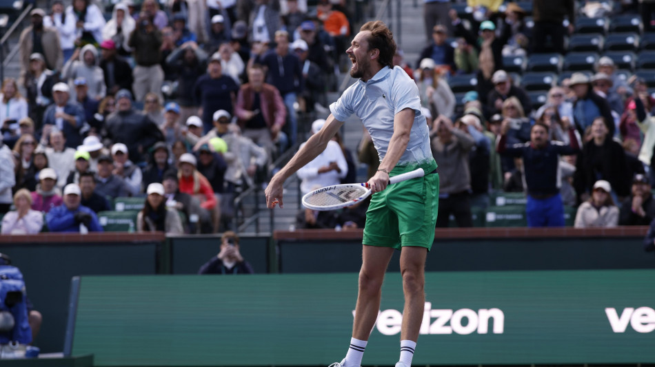 Indian Wells, Medvedev vince ed esulta come per un gol