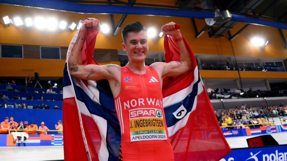 Ingebrigtsen wins 3,000m for third Euro indoor double gold