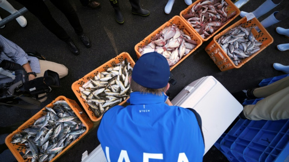 L'AIEA inspecte des poissons sur un marché de Fukushima