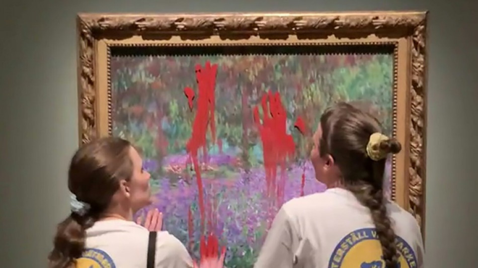 Le tableau de Monet aspergé de peinture en Suède n'est pas endommagé