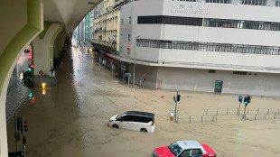 Record rainfall floods Hong Kong days after typhoon