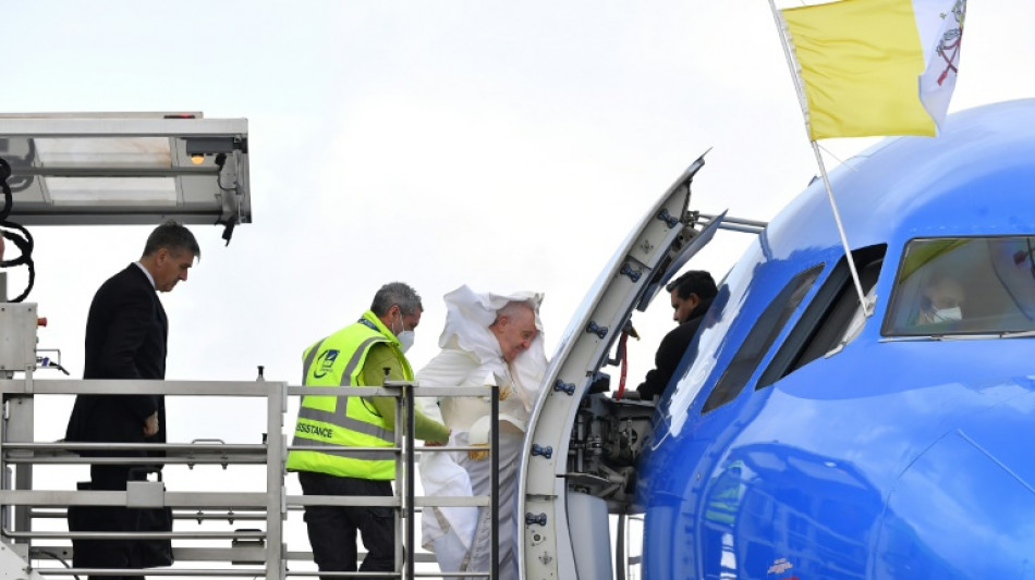 No stairs for Francis, pope boards plane via lift to Malta 