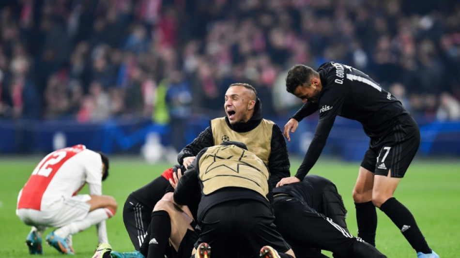 Ligue des champions: Benfica sort l'Ajax et passe en quarts